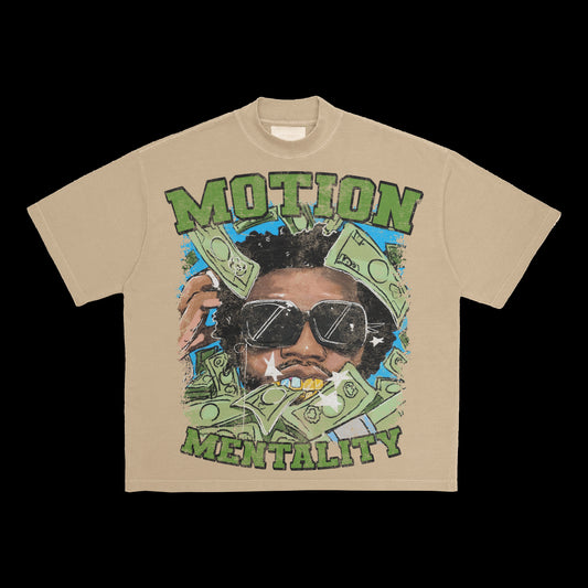 T-SHIRT NECK BEIGE MOTION MENTALITY